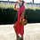 Thumbnail: Robe longue porte feuille rouge 