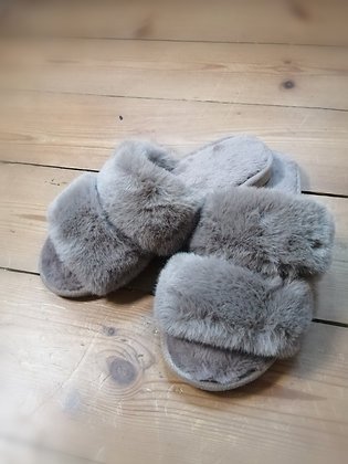 Chausson moumoute gris 