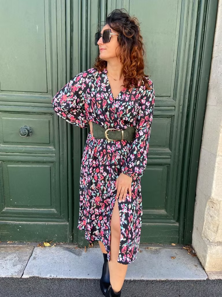 Robe midi flower