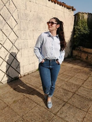 Chemise bleue et cœur 