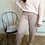 Thumbnail: Pantalon large maille beige 