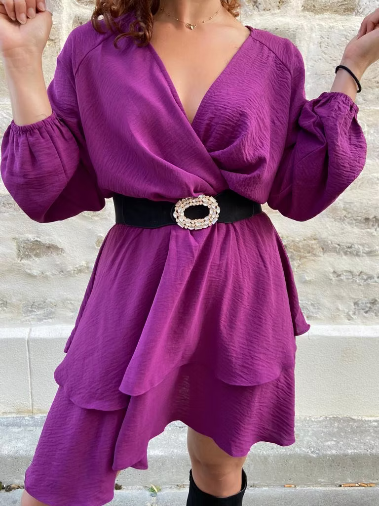Robe fluide violette