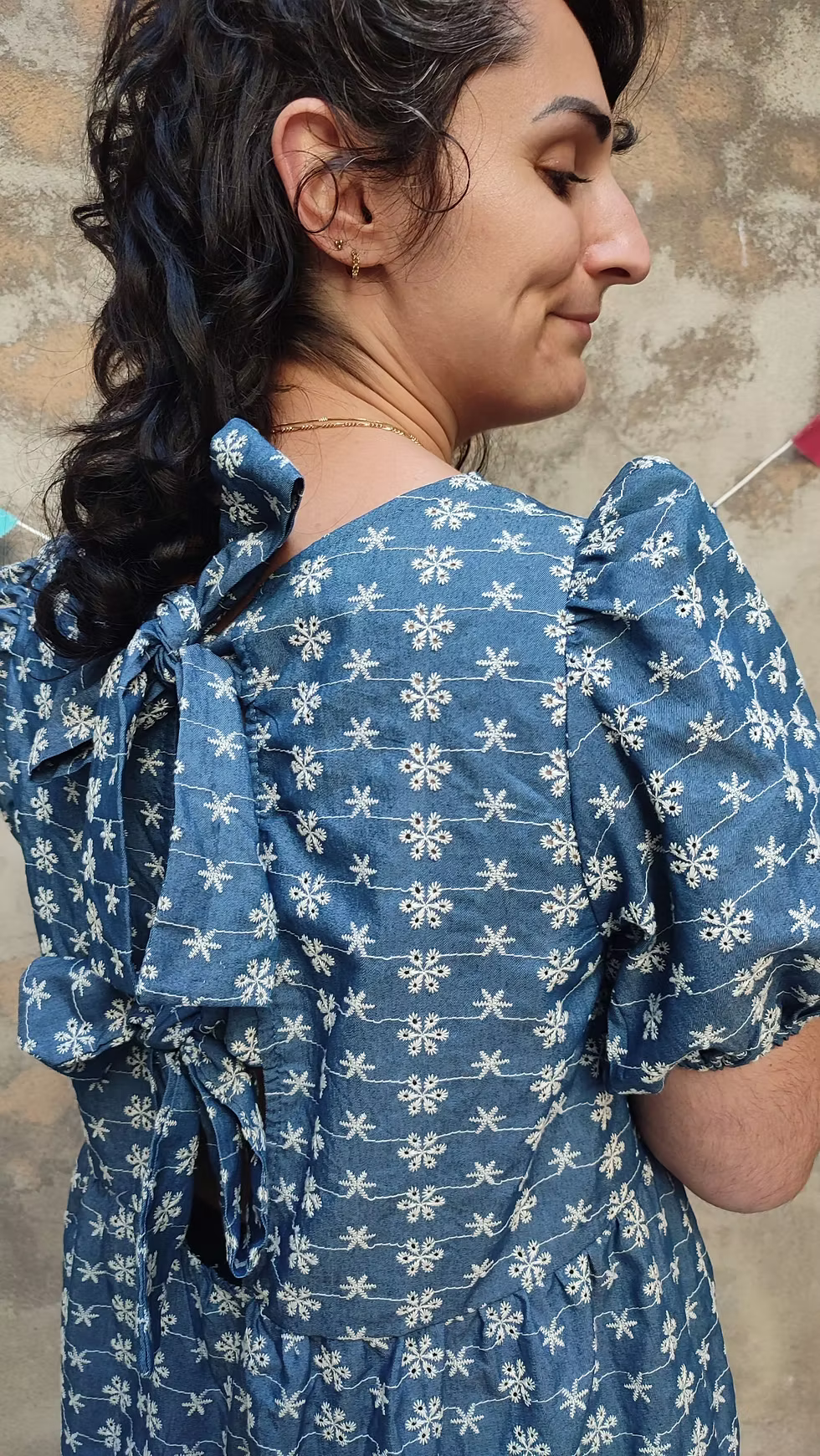 Robe Sandy denim et Broderie