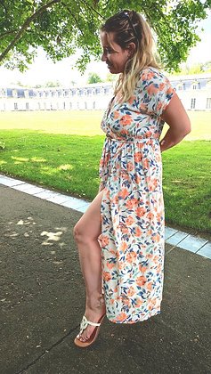 Robe longue fleurie