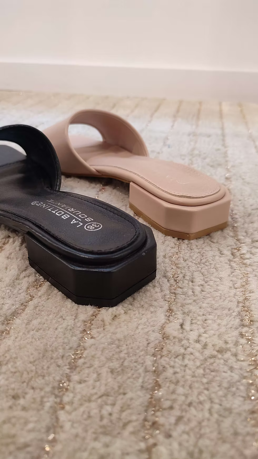 Mule talonnette noire ou nude 