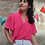 Thumbnail: Blouse fluide rose fushia 